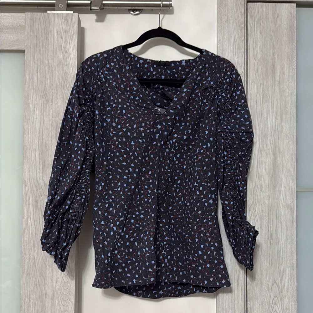 COS Black and Blue Speckled Blouse